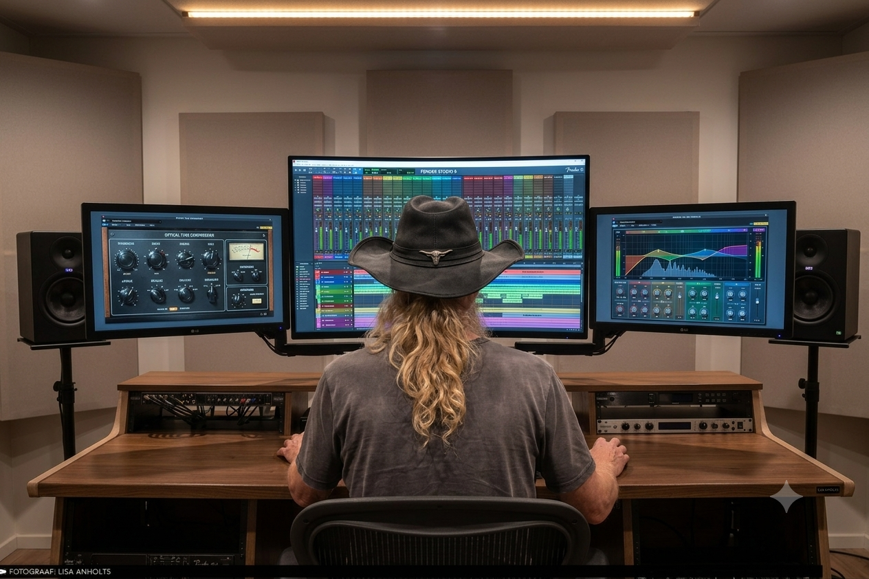 Professional Mixing Engineer at work